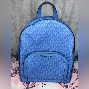 Michael Kors Signature Blue Backpack